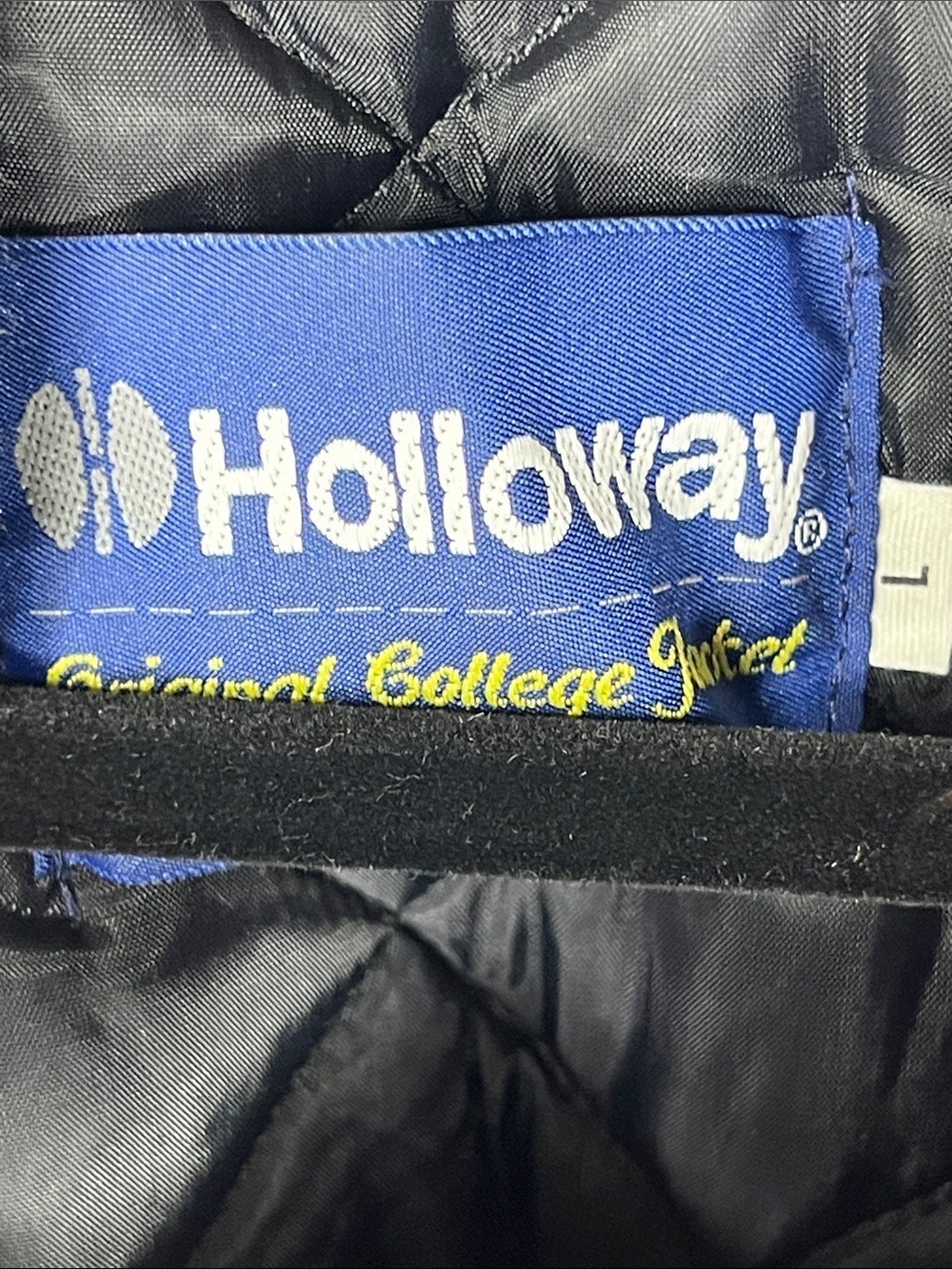 Holloway Grey and Black Bomber Varsity Jacket Size Large NWT - Picture 3 of 16